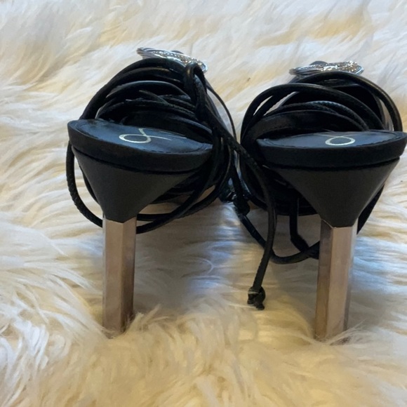 Sam Edelman Adrian Ankle Tie Pointed Toe Embellishment High Heel Pumps Size 9.5 - Picture 4 of 12